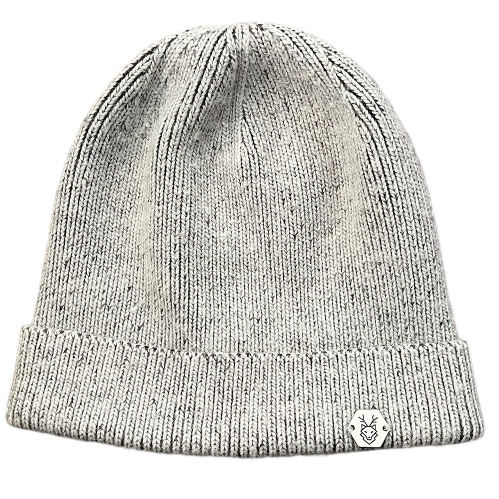 Laska Beanie Tuque Grey White Heathered One Size Wool Viscose